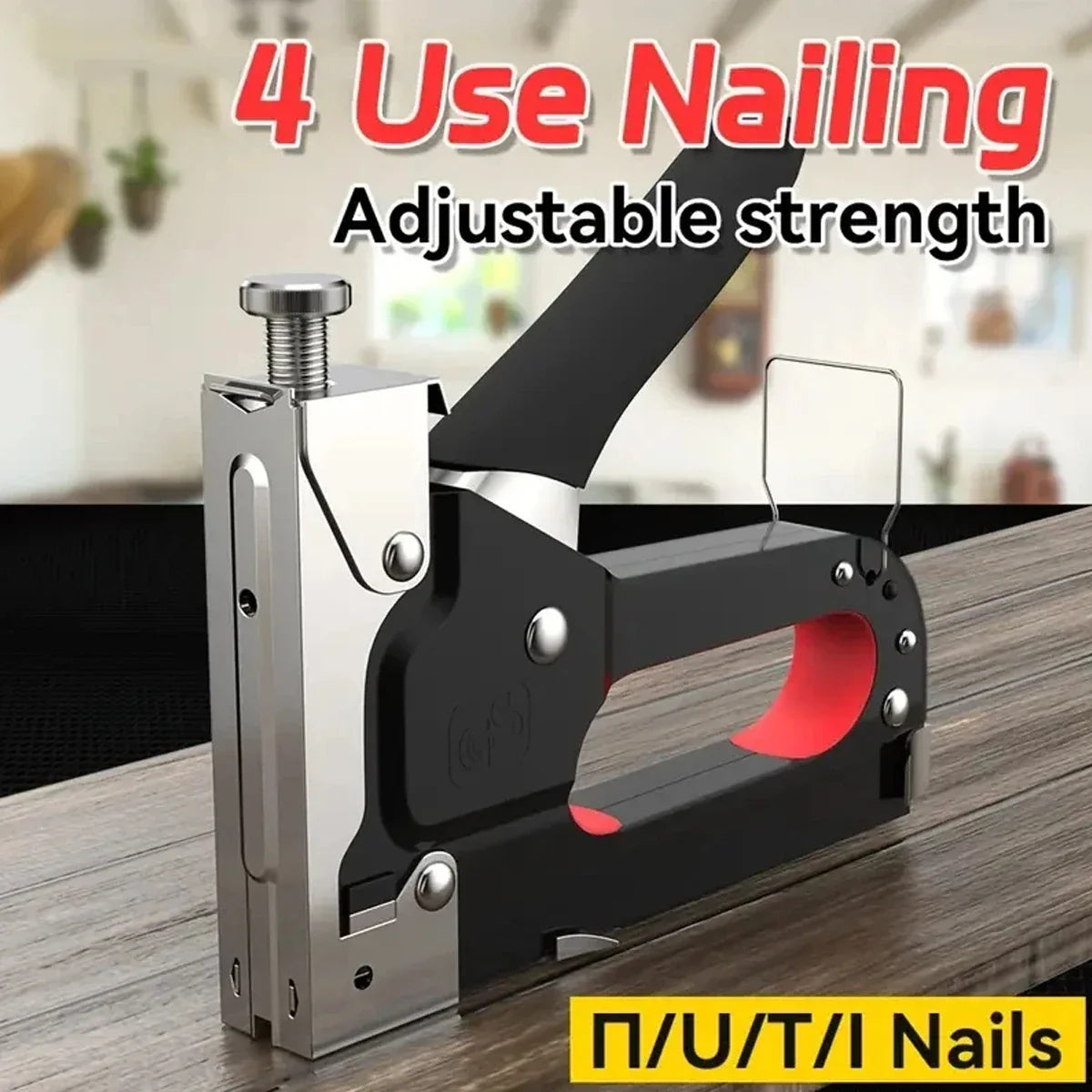 4-in-1 Nail & Staple Gun Kit — 4000 Staples, Multi-Purpose Tool for Wood, Fabric & DIY Home Repairs