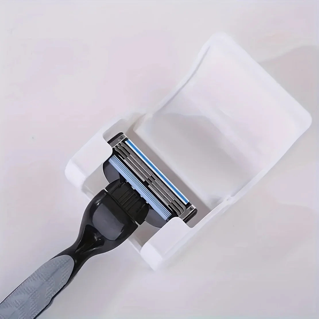 Black/Grey Shower Shaver & Electric Toothbrush Holder – Easy-Install Space-Saving Bathroom Organizer