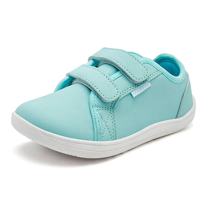 HOBIBEAR Kids Barefoot Shoes – Wide Toe Minimalist Sneakers for Boys & Girls, Lightweight, Hook Loop, Artificial Leather