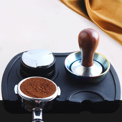 Silicone Espresso Tamper Holder Mat - Anti-Skid Corner Mat Pad for Barista Coffee Tamping Tools - Coffeeware Essential
