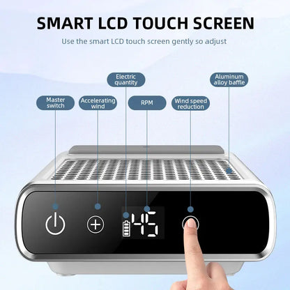Powerful Nail Dust Vacuum Collector – Professional Nail Dust Extractor with Reusable Filter, Adjustable Speed Manicure Equipment
