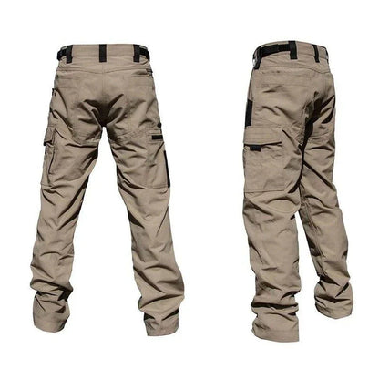 Men's Wear-Resistant Work Pants – Multi-Pocket Straight Cargo Trousers for Outdoor, Tactical, and Casual Wear