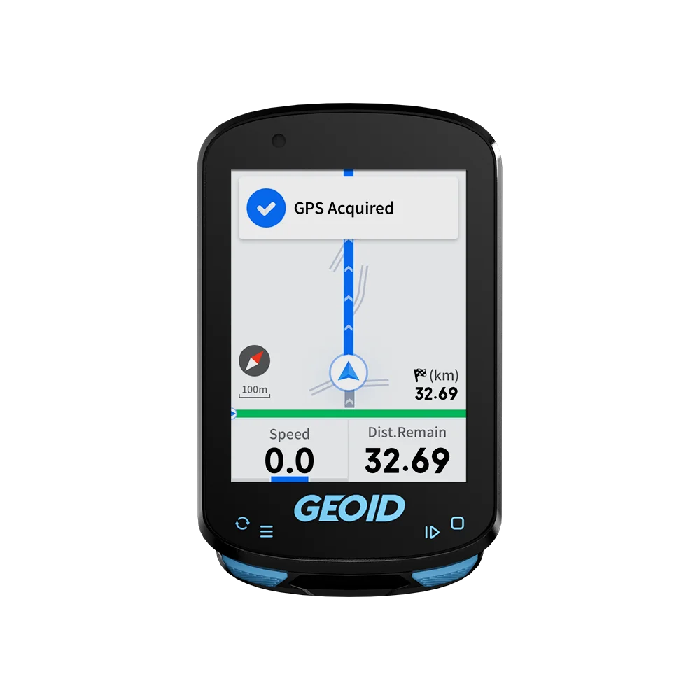 GPS Navigation Bike Computer - Colorful Screen Geoid CC600, Wireless Speedometer, GPX, Wifi Cycling Odometer, ANT+ Indoor Power