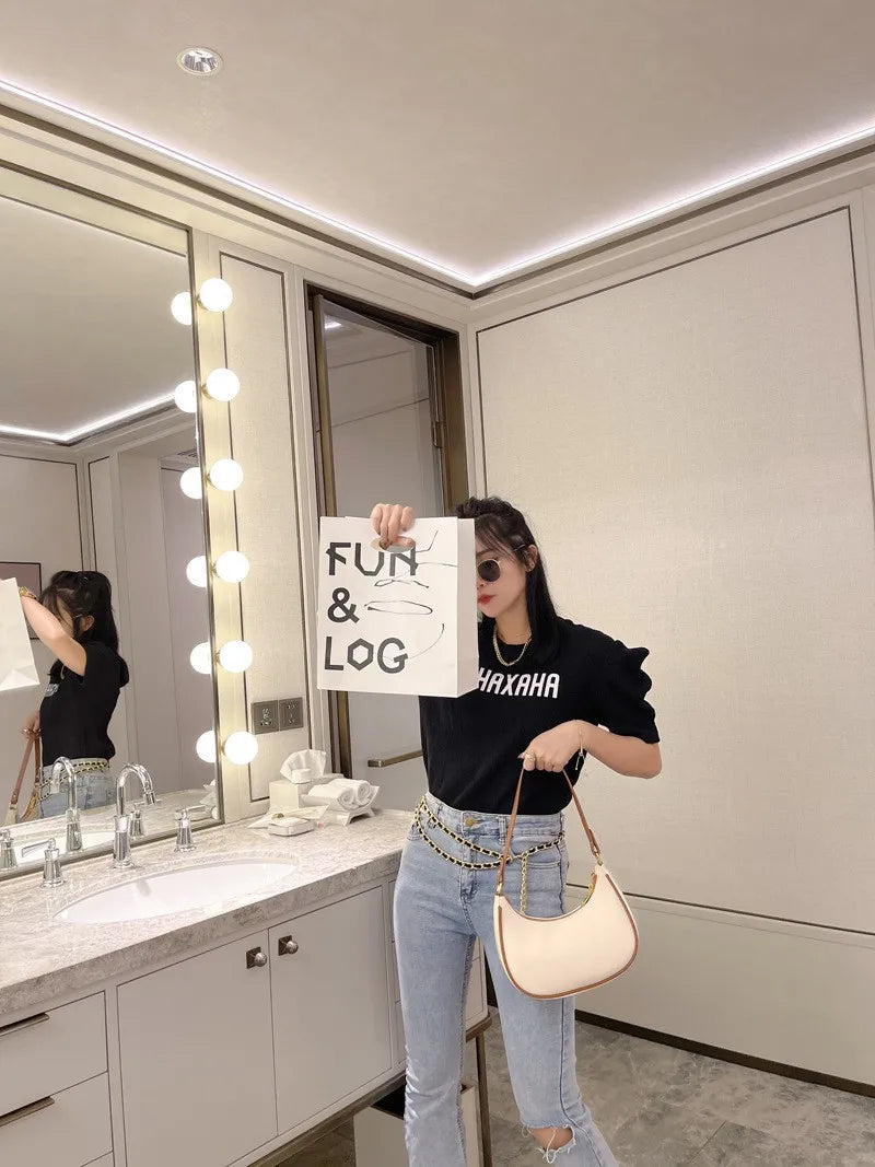 Small Armpit Bag for Women – 2024 New Fashion, French Niche High-End Shoulder Bag, Trendy & All-Match Style