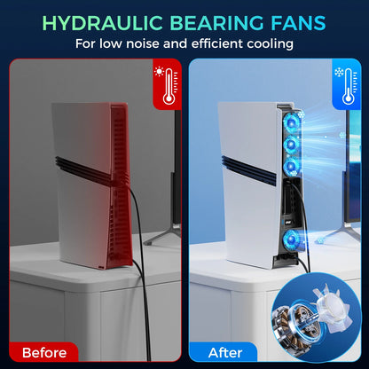 IINE PS5 Pro Cooling Fan – 2-Speed Smart Cooling for PS5 Pro Disc & Digital Edition