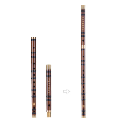 Pluggable Bitter Bamboo Dizi Flute – Handmade Traditional Chinese Woodwind Instrument, Key C/D/G for Professional Performance
