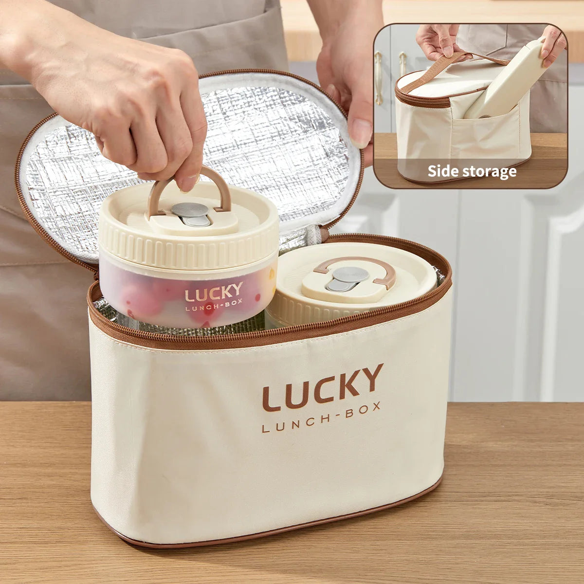 WORTHBUY Transparent Lunch Box with Handle – Microwave Safe Leak-Proof Bento Food Container for Kids & Students, Portable Storage Box