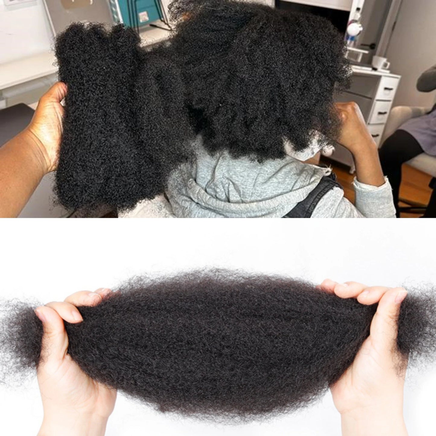 1Pc 30g Brazilian Afro Kinky Curly Remy Human Hair Bulk — No Weft Braiding Extensions for Locs & Braids