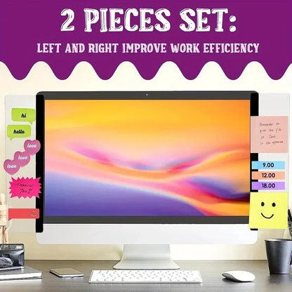 Computer Monitor Memo Board — Office & Home Desk Accessories, Note Clip for Messages and Organization