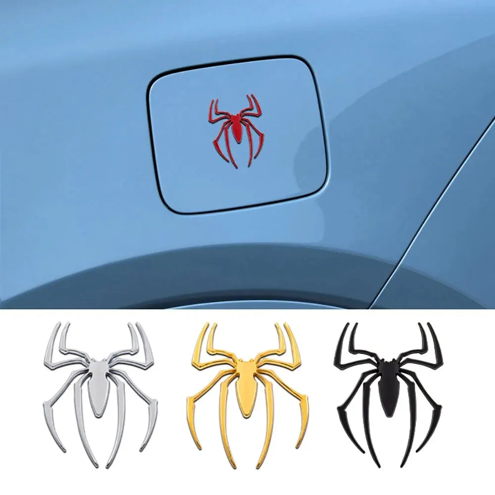 Universal 3D Metal Spider Car Sticker - Chrome Badge Emblem Decal for Auto Styling and Decoration - Exterior Car Accessories