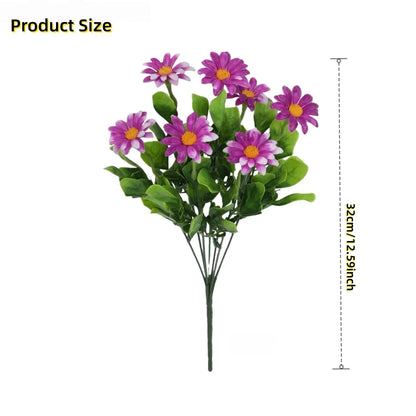 5/10 Pcs Realistic Artificial Daisy Bouquet – UV-Resistant Faux Flowers for Home, Garden, Office & Outdoor Spring/Summer Decor