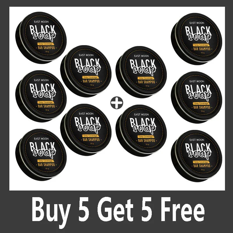 Polygonum Multiflorum Black Hair Soap — Darkening Shampoo Bar for Gray Hair Repair, Face & Body, Men & Women