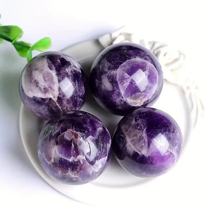 5PCS Natural Amethyst Healing Crystal Gems – Energy Stones for Yoga & Home Decor