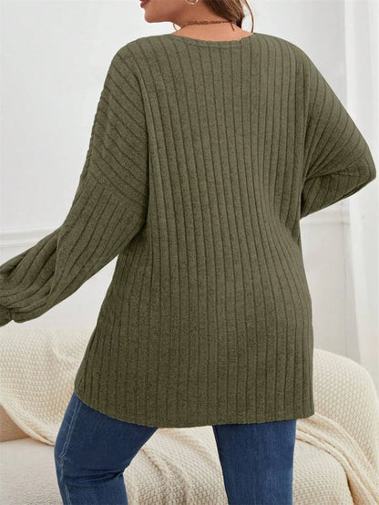 GIBSIE Plus Size Women's Autumn & Winter Solid Color Loose Cardigan – Casual Long-Sleeved Open Front Knitted Coat 2024