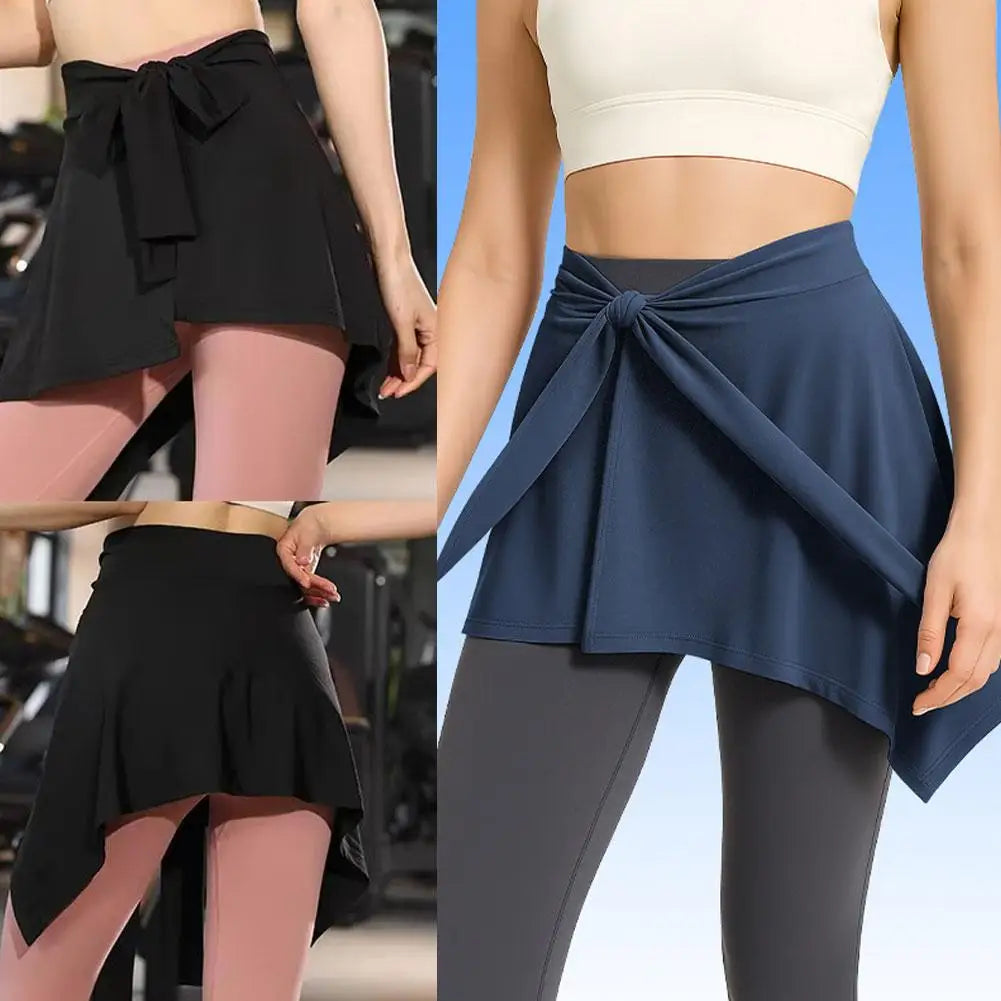 Women’s Adjustable Yoga Skirt Shorts – Quick Dry Anti-Exposure Fitness Running Skort