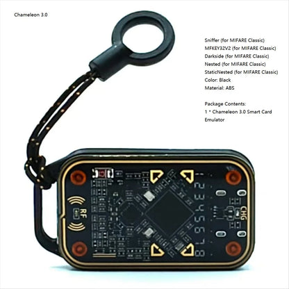Chameleon Ultra Smart Card Emulator & RFID Key Reader – 125KHz & 13.56MHz NFC Card Duplicator with CUID Keychain