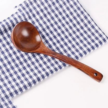 Komu Wooden Soup Ladle — Non-Stick Kitchen Utensil for Cooking, Tableware & Catering Supplies