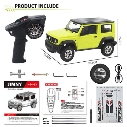 HG4-53 Pro Suzuki Jimny 1/16 Scale RC Car with Light, Sound & Smoke – 2.4G Remote Control Crawler