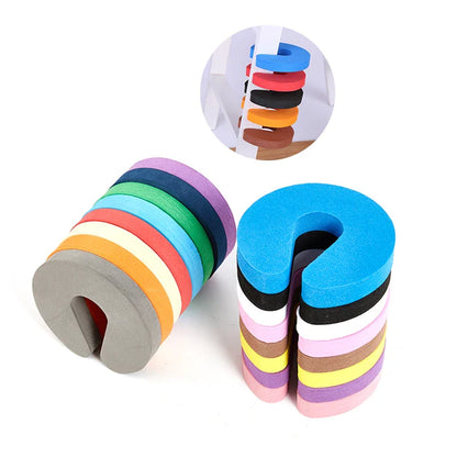 5PCS Safety Foam Door Stopper Locks - Child Protection C Shape Door Clip Finger Guard