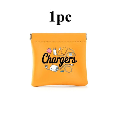 Charger and Cable Organizer Pouch - Durable Travel Storage Bag for Data Cables, USB Drives, Power Banks, and Phones