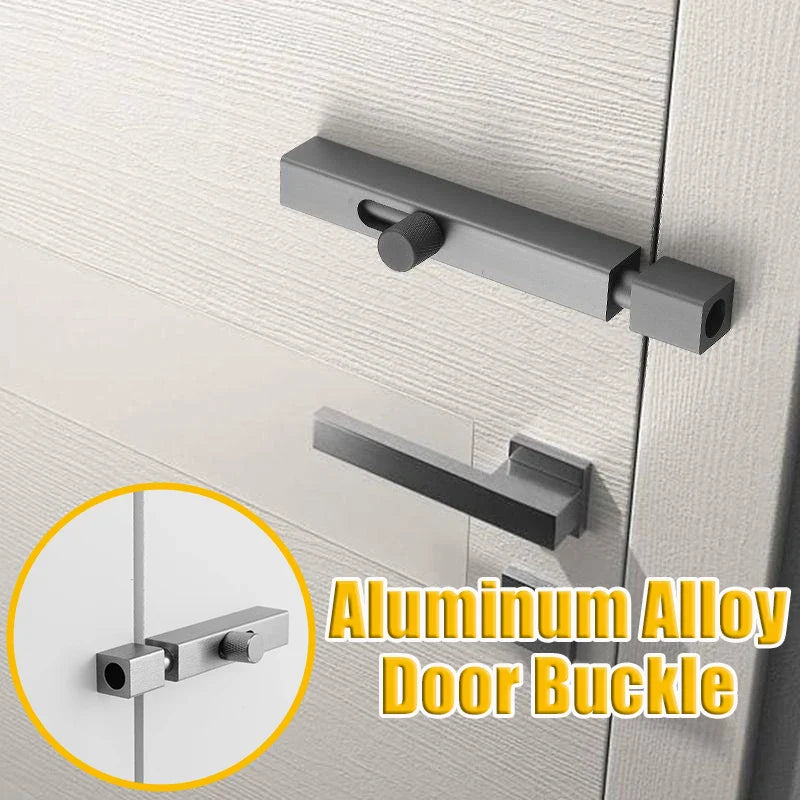 4-Inch Aluminum Alloy Door Lock – Barrel Bolt Latch Padlock Clasp Set for Doors & Windows (Brushed Finish)