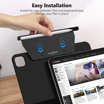Smart Magic Keyboard Folio : Innovative Design for Apple with GOOJODOQ Magnetic Smart Folio - Includes Apple Pencil 1 & 2 Holder
