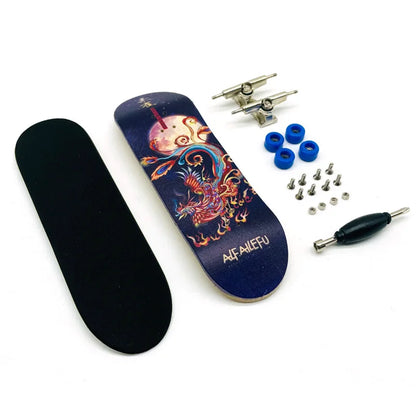 Creative Mini Finger Skateboard – Colorful Maple Fingerboard with Double Rocker, Sport Bearings & Palm Slide Board