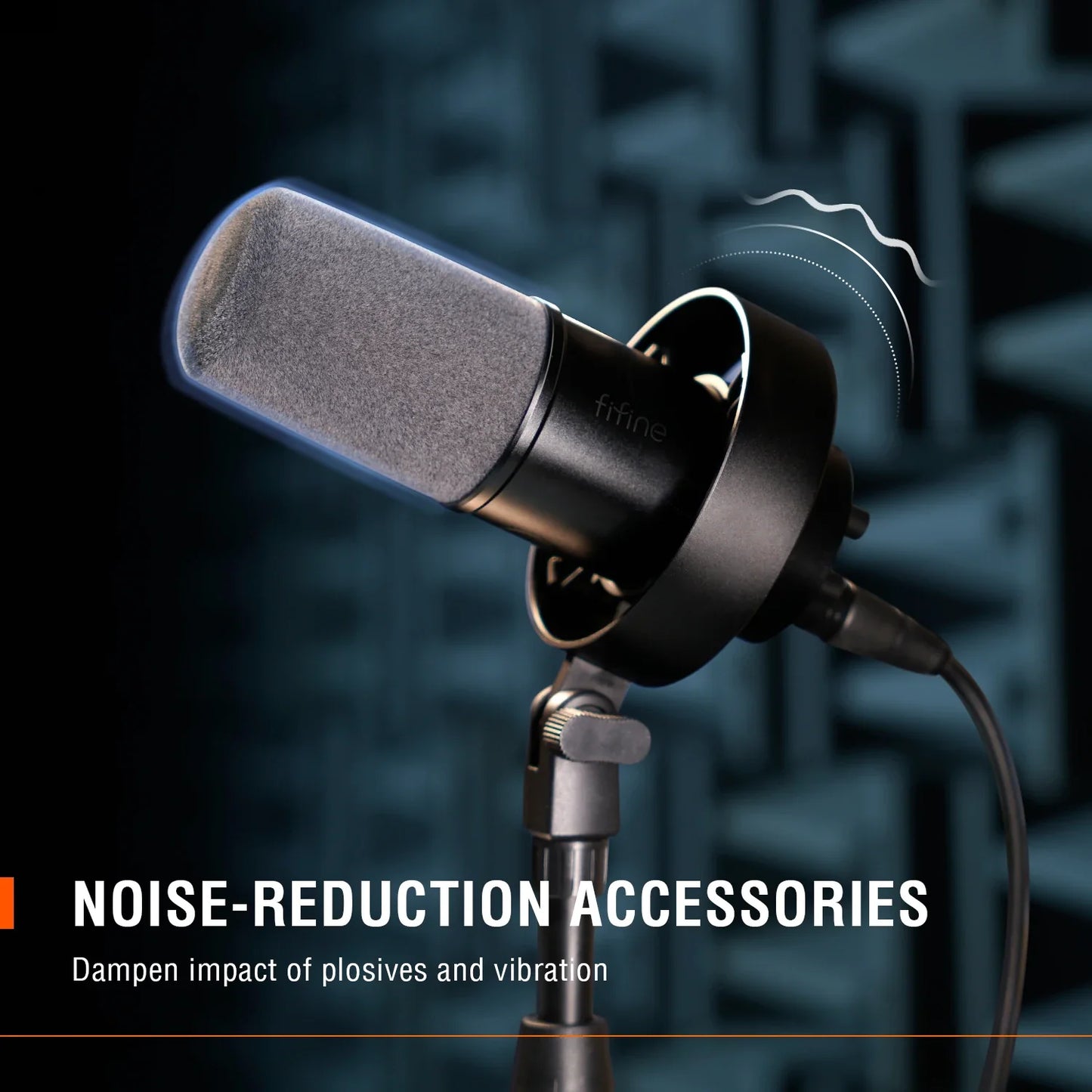 FIFINE USB/XLR Dynamic Microphone – Shock Mount, Touch-Mute, Headphone Jack & Volume Control, for PC or Sound Card Recording (K688)