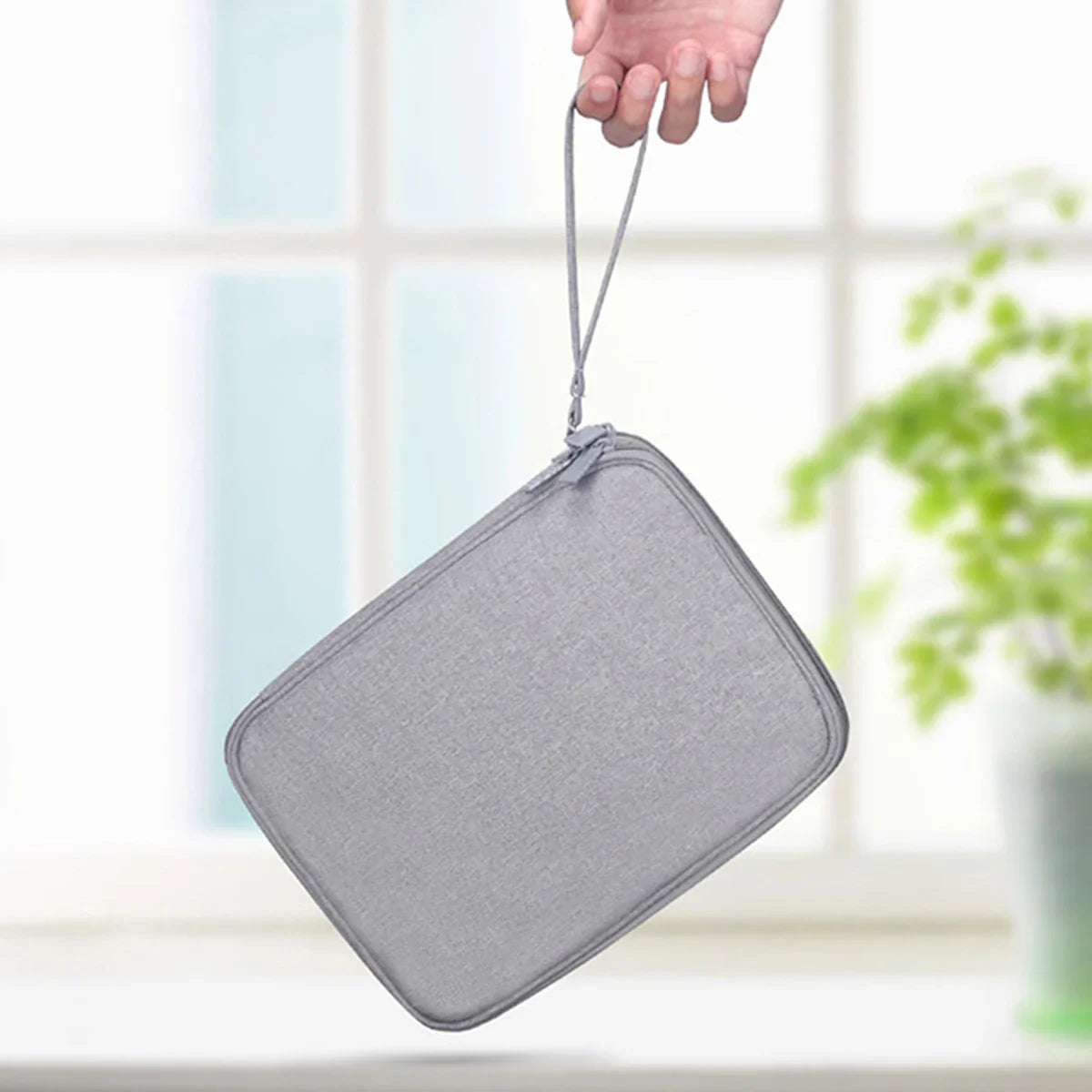 Portable Travel Data Cable Storage Bag – Double Layer Power Bank, U-Disk & Earphone Organizer