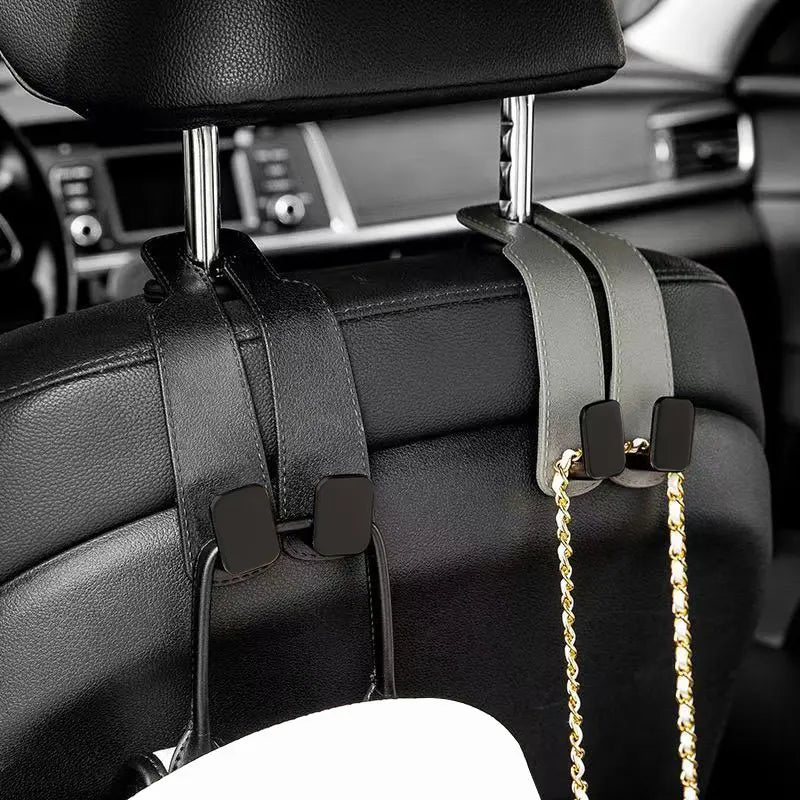 Car Headrest Hooks Hanger – Seat Back Bag Organizer Clips Auto Storage Fastener Hooks