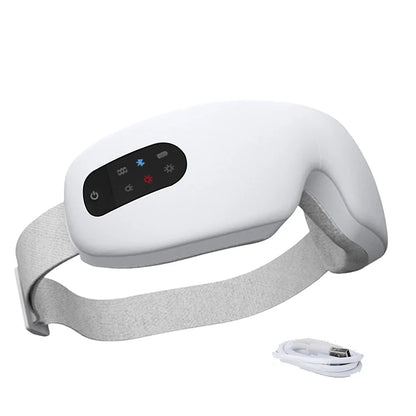 Smart Heated Eye Massager — Vibration + Bluetooth Music, Foldable Portable Eyemask for Dry Eye & Fatigue Relief