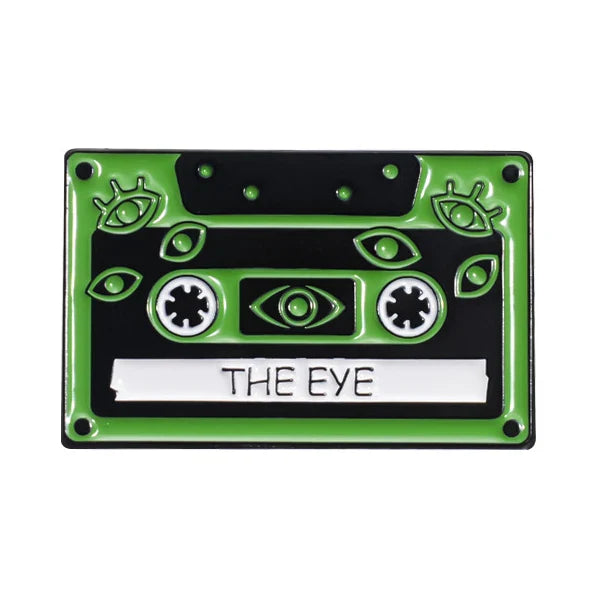Magnetic Tape Music Series Metal Brooch – Versatile Clothing, Necklace & Badge Accessory with English Style