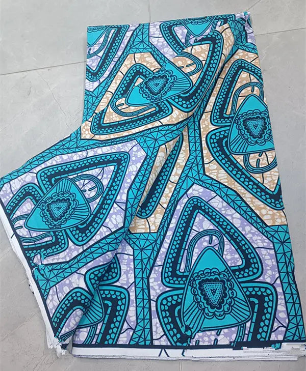 100% Cotton Ankara Wax Fabric - High Quality Soft Real Dutch Pagne Print for Dresses & Sewing