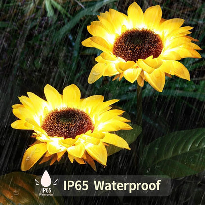 Solar LED Sunflower Flower Lights - Waterproof Garden Decorative Landscape Lighting for Home Decor and Lawn Decoration