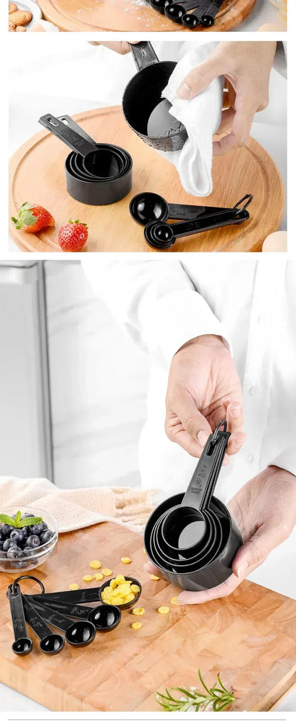 10PCS Measuring Spoons & Cups Set – Multipurpose Kitchen Cooking, Baking Tools for Cake, Flour & Food, Home Accessories