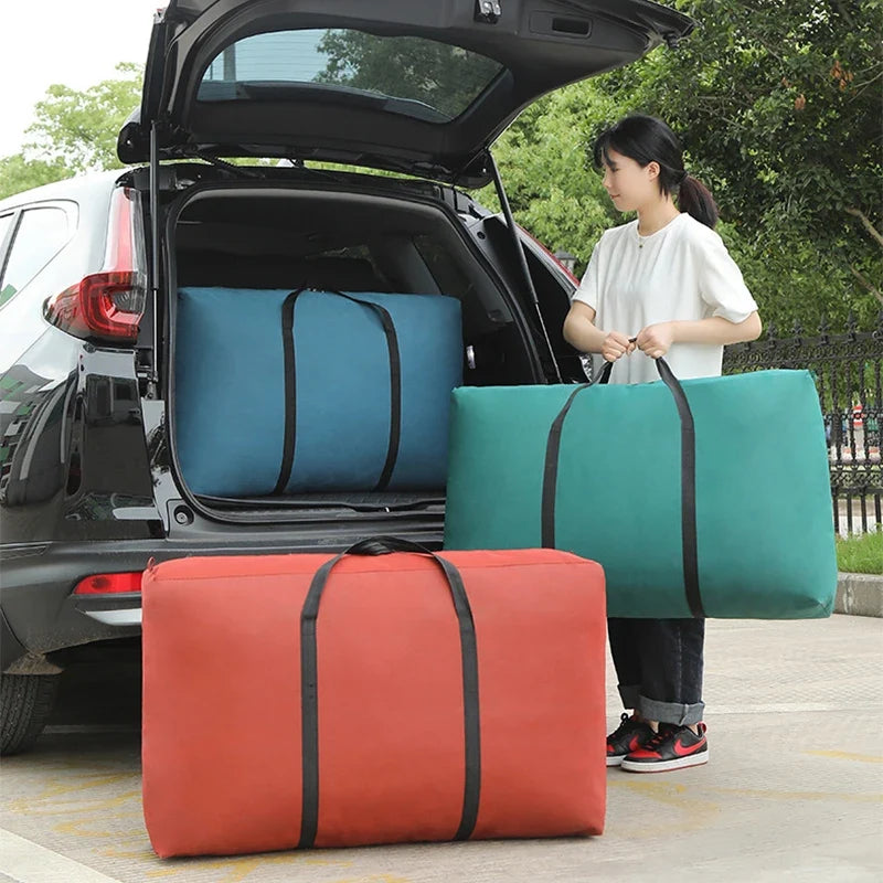 Large Capacity Storage Bag - Waterproof Dustproof Quilt & Clothing Organizer for Closet and Under-Bed Storage