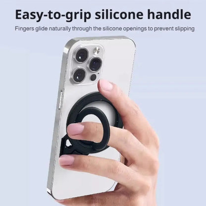 Foldable Magnetic Finger Phone Holder - Rotating Portable Phone Stand