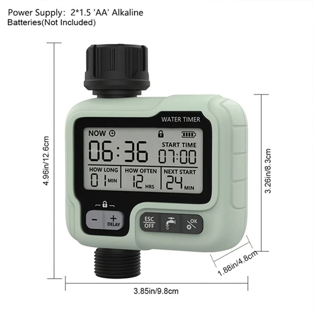 HCT-322 Automatic Water Timer - Digital Garden Irrigation System, Intelligent Outdoor Sprinkler to Save Water and Time