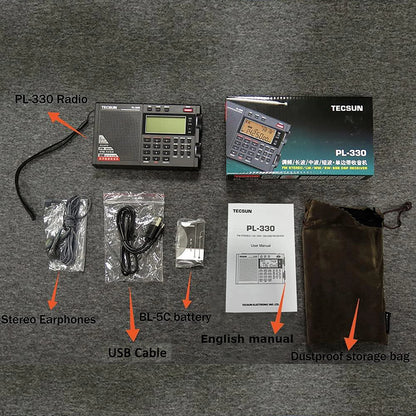 Tecsun PL-330 Full-Band Radio – FM/MW/SW/LW SSB DSP High Sensitivity Portable Multi-functional Receiver
