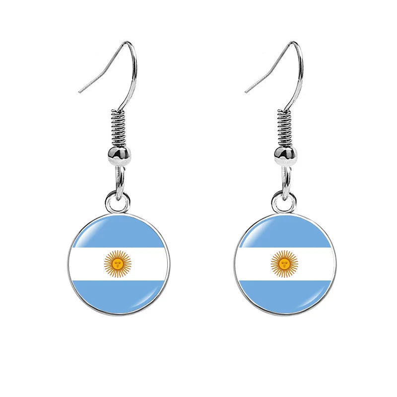 France National Flag Earrings - Multicolor Country Flag Jewelry for Women, Travel Pride & Celebration Gifts