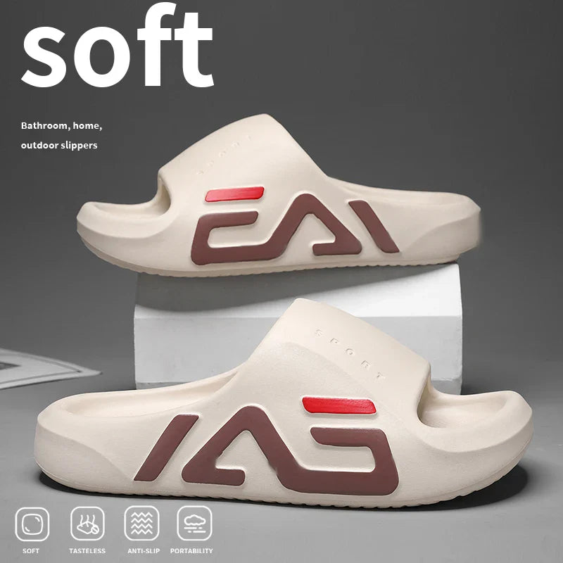 Men’s Extra-Thick Sole Casual Slippers – Soft Air Cushion EVA Sandals, Fashion Flip Flops for Outdoor & Beach Summer Wear