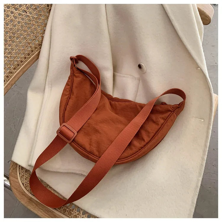 Casual Nylon Hobo Crossbody Bag for Women – Shoulder, Half Moon, Tote Travel Shopper & Purses
