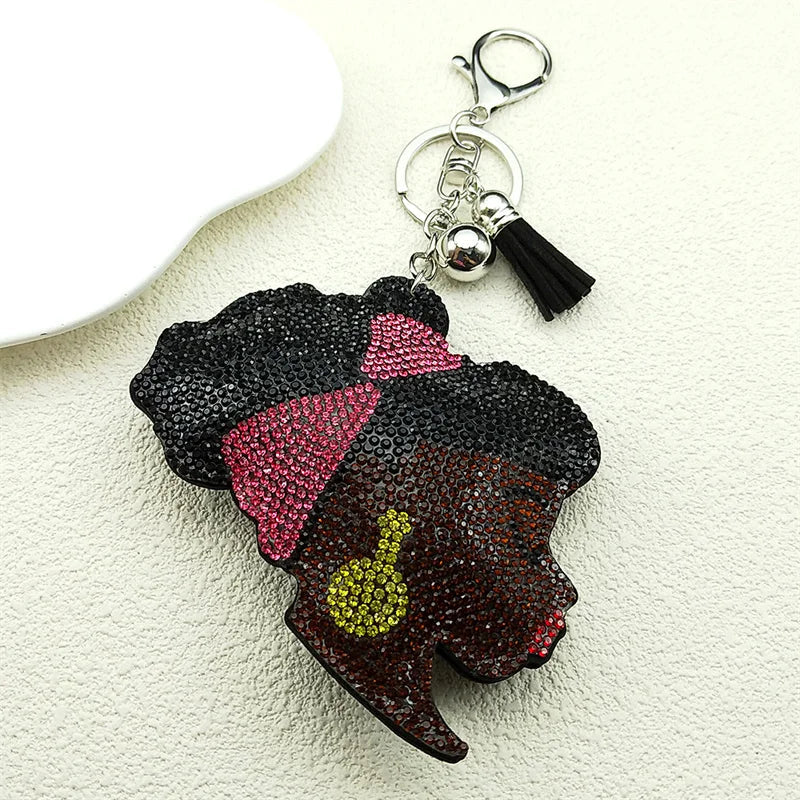 Ladybug Crystal Keychain - Tassel Bag Charm & Decorative Key Ring for Women & Men