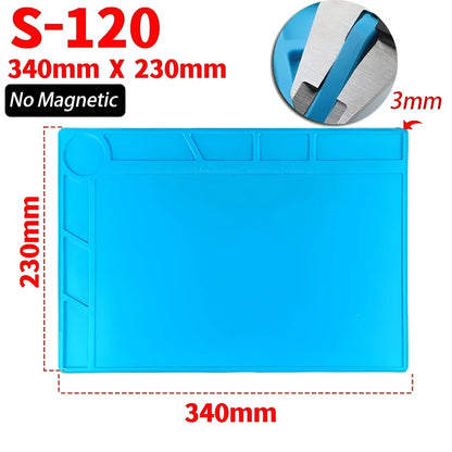 ESD Heat-Resistant Soldering Mat – Magnetic Silicone Work Pad for BGA Repair and Heat Insulation