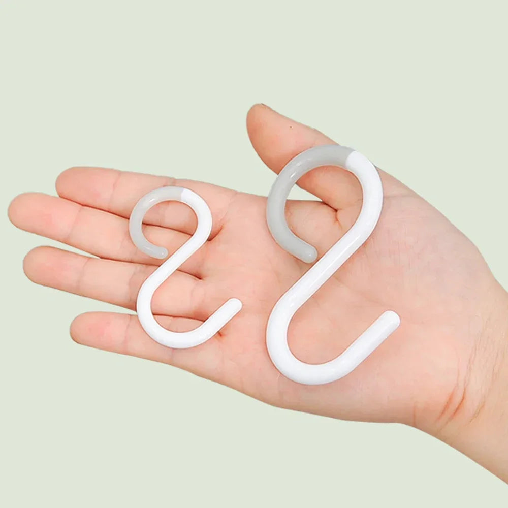 S-Shaped Multi-Purpose Hooks — Flexible Hanging Storage for Wardrobe & Kitchen Accessories