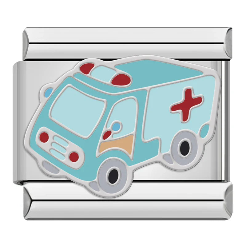 Hapiship 2025 Nurse Injection Charms — Italian 9mm Stainless Steel Bracelet Jewelry DJ1836-C