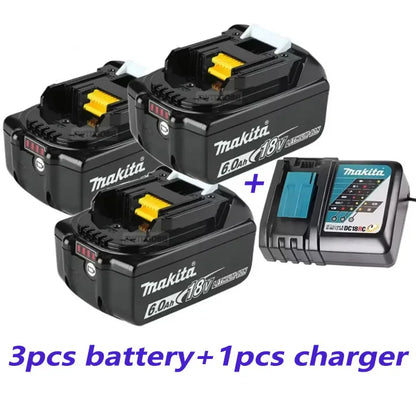 100% Compatible Makita 18V 6000mAh Rechargeable Lithium-Ion Battery – Replacement for BL1860, BL1830, BL1850, BL1860B Tools