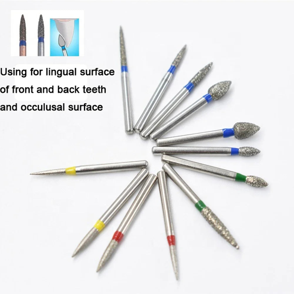 5pcs FG Dia 1.6mm Dental Drills – High-Speed Handpiece Diamond Burs for Teeth Whitening
