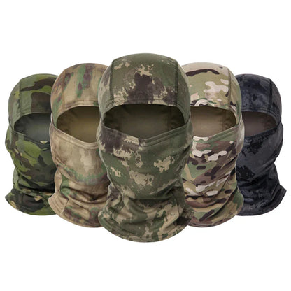 Camouflage Balaclava Hat – Full Face Mask for Cycling, Hunting, Hiking, Skiing – Motorcycle Helmet Inner Cap