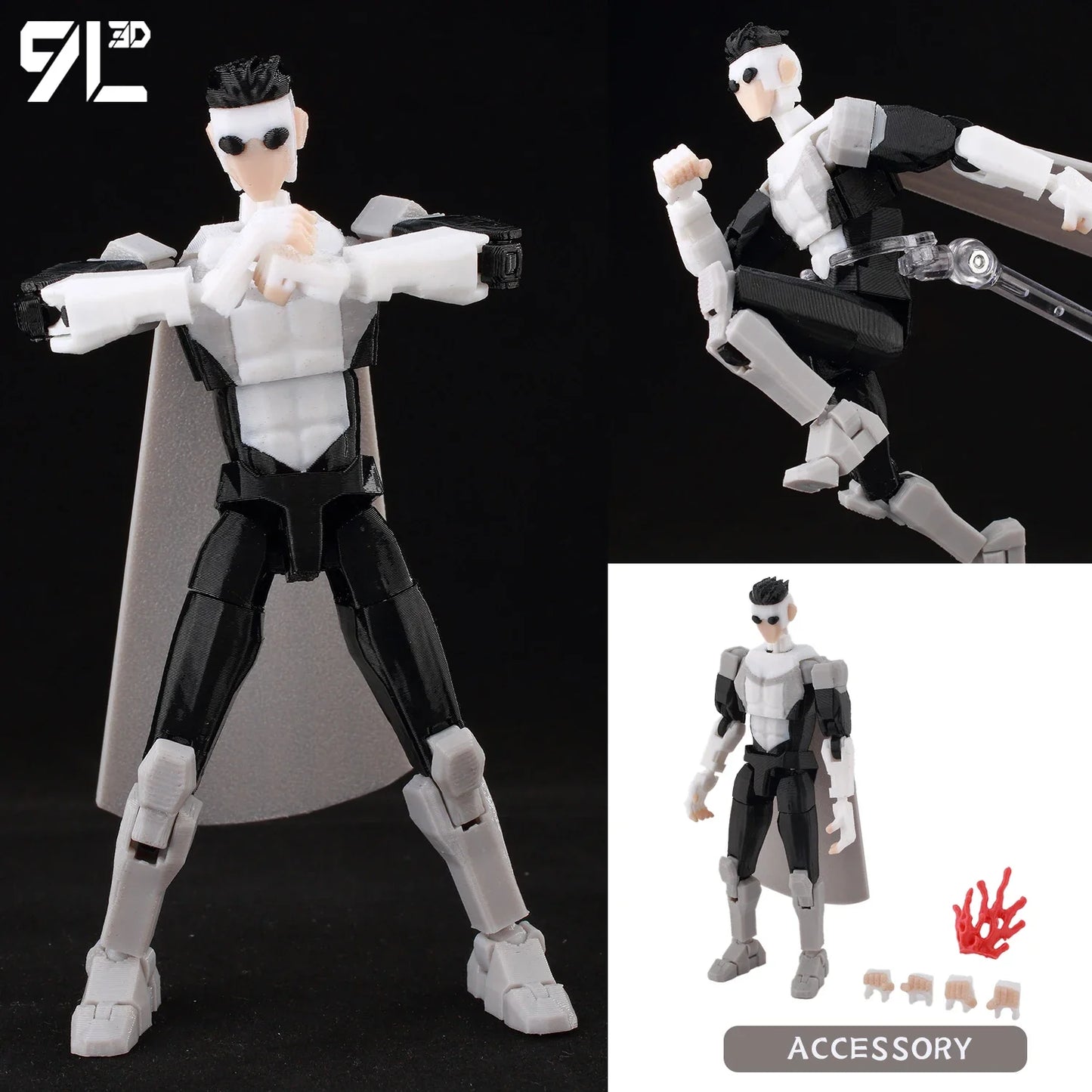 9L3D Superman & Batman Action Figures – Multi-Jointed Poseable LUCKY13 Titan13 Collectible Hero Toys